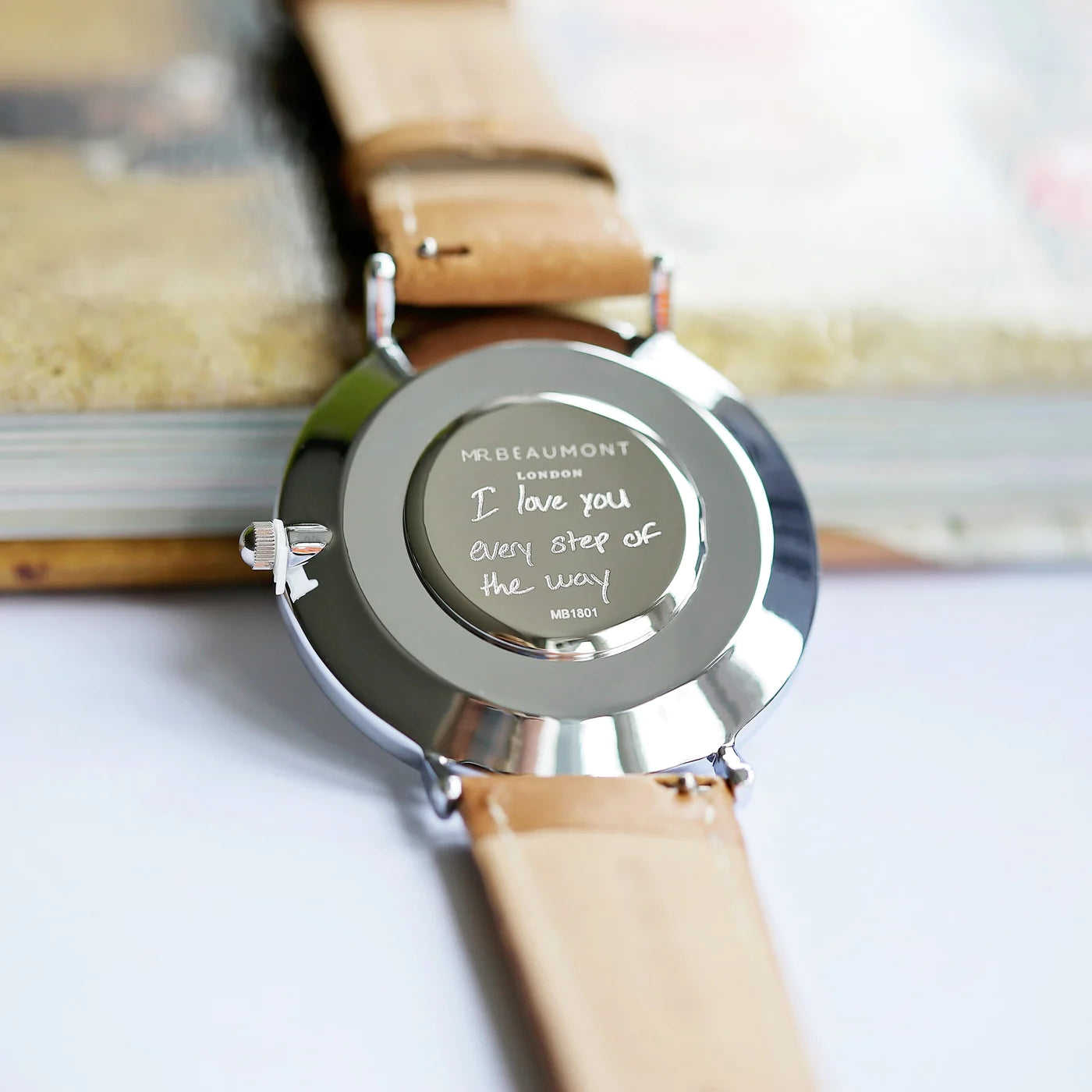 Own Handwriting Mr Beaumont Tan Leather Watch