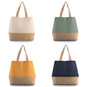 Canvas & Jute Shopper - Available in 4 colours