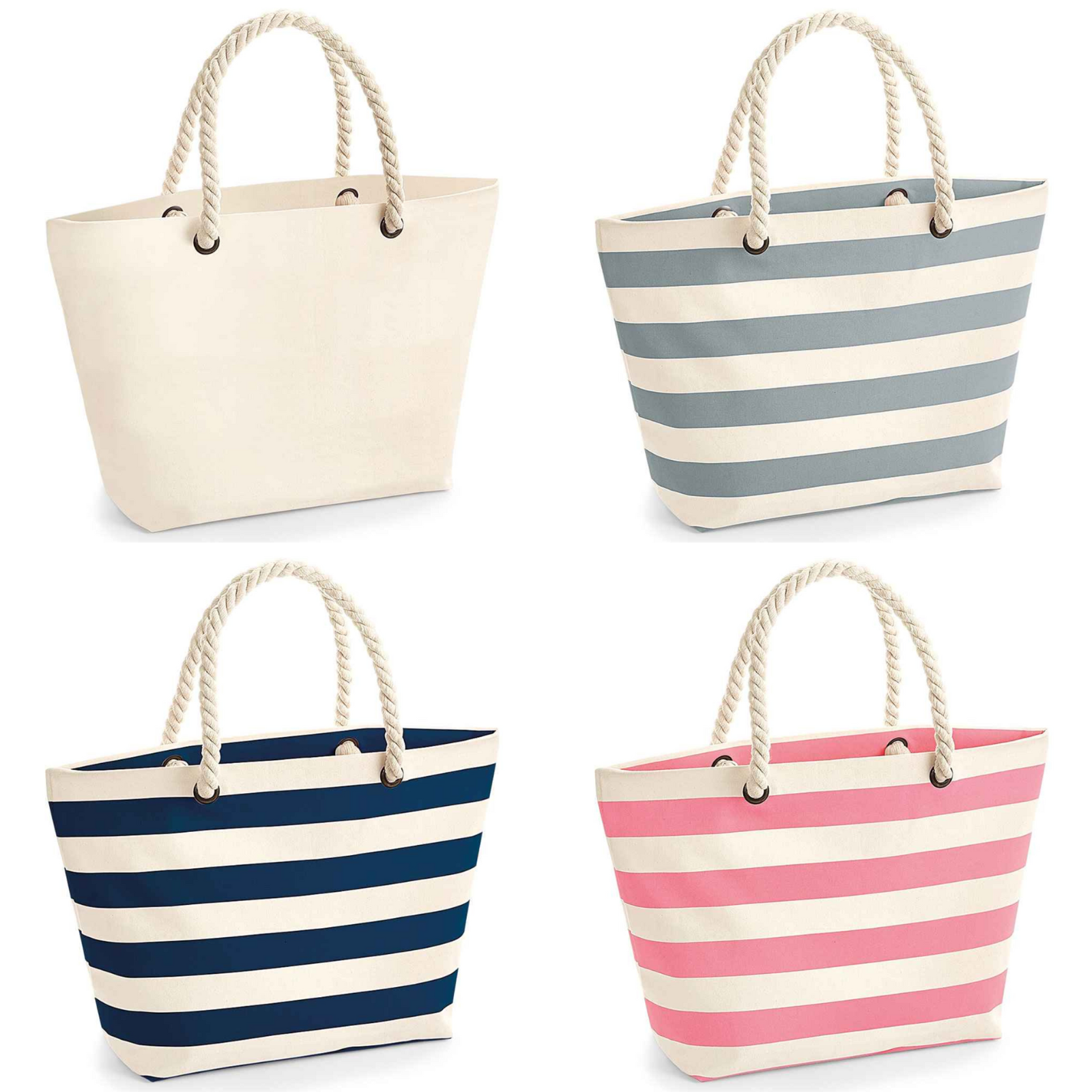 Tote Bag with Rope Handle - Available in 5 Colours