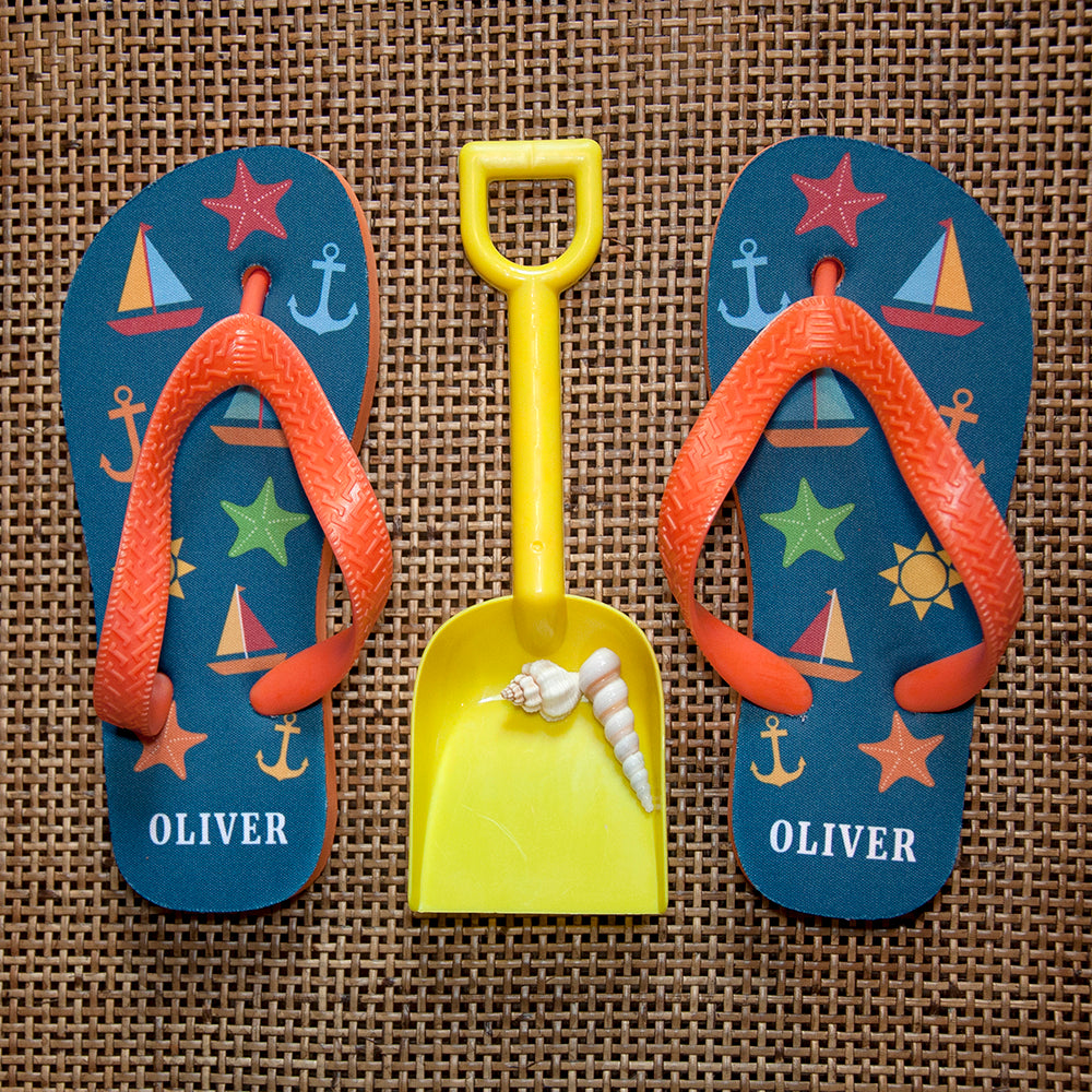 Beach themed flip flops online